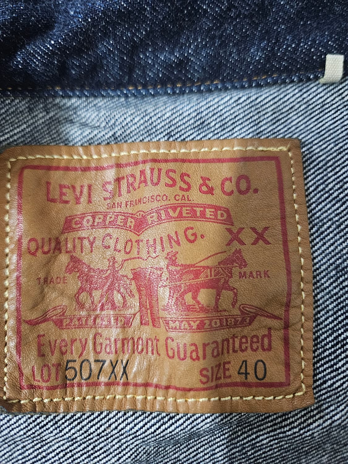 리바이스LVC  507XX  size 40 상품이미지2