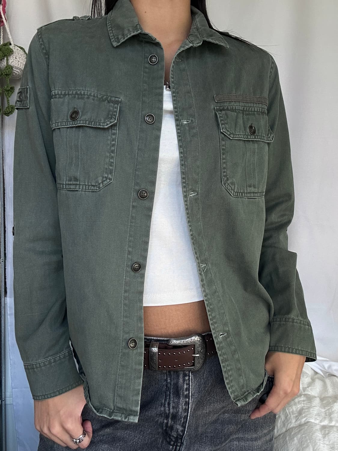 빈티지 코튼 긴팔 셔츠 상품이미지1