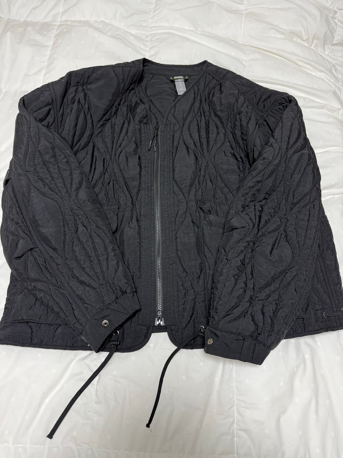 언어펙티드 퀼티드 가디건 블랙 L사이즈 상품이미지1