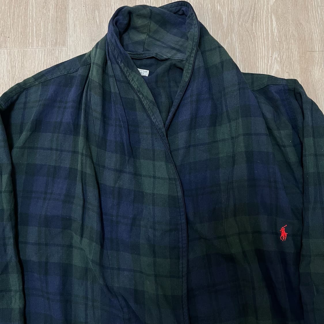 폴로 랄프로렌 오버사이즈 타탄체크 롱 셔츠 S/M 상품이미지2