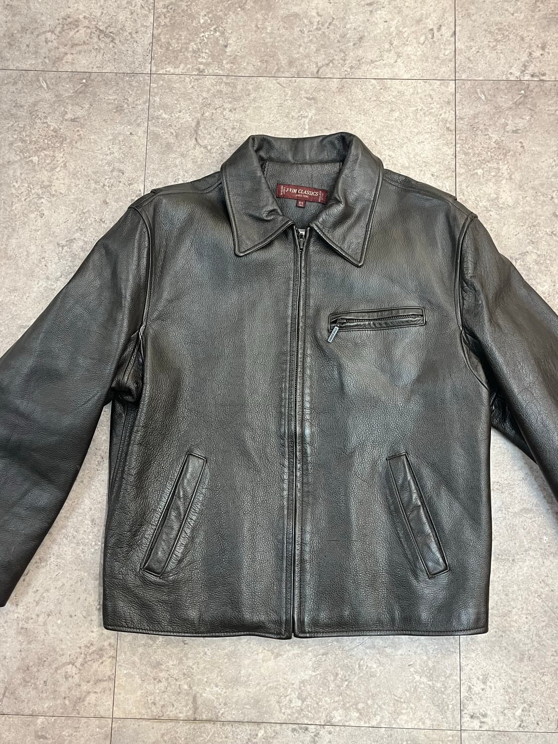 소가죽 레더 자켓 브라운 100 #csz2319 상품이미지4