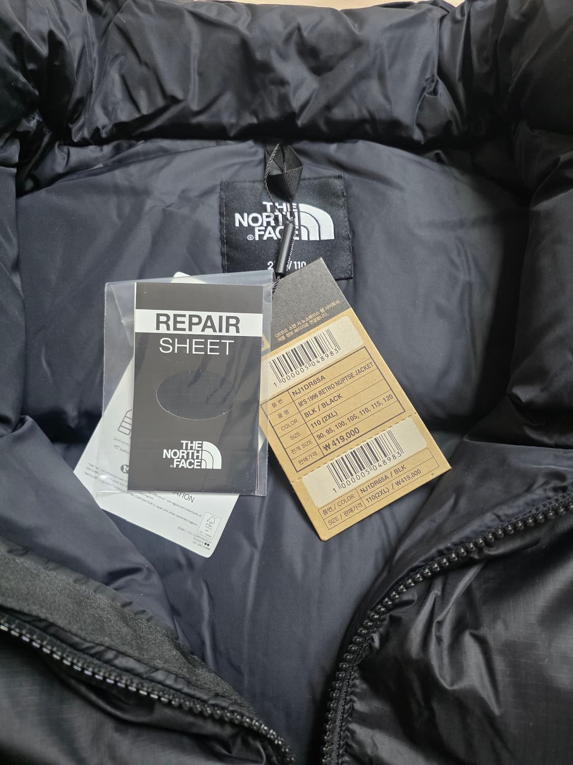 노스페이스 1996 레트로 리얼 자켓 블랙 110(XXL) 상품이미지3