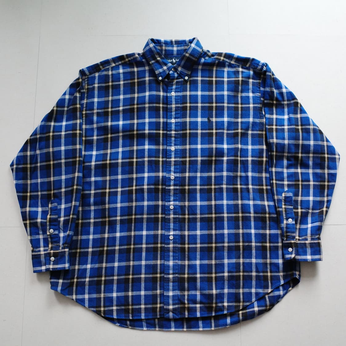 90s 폴로 랄프로렌 플란넬 체크 BLAIRE 셔츠 (XL) 상품이미지1