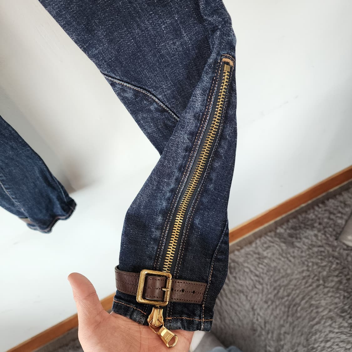 폴로 랄프로렌 다크 데님 바이커 스키니진 상품이미지5