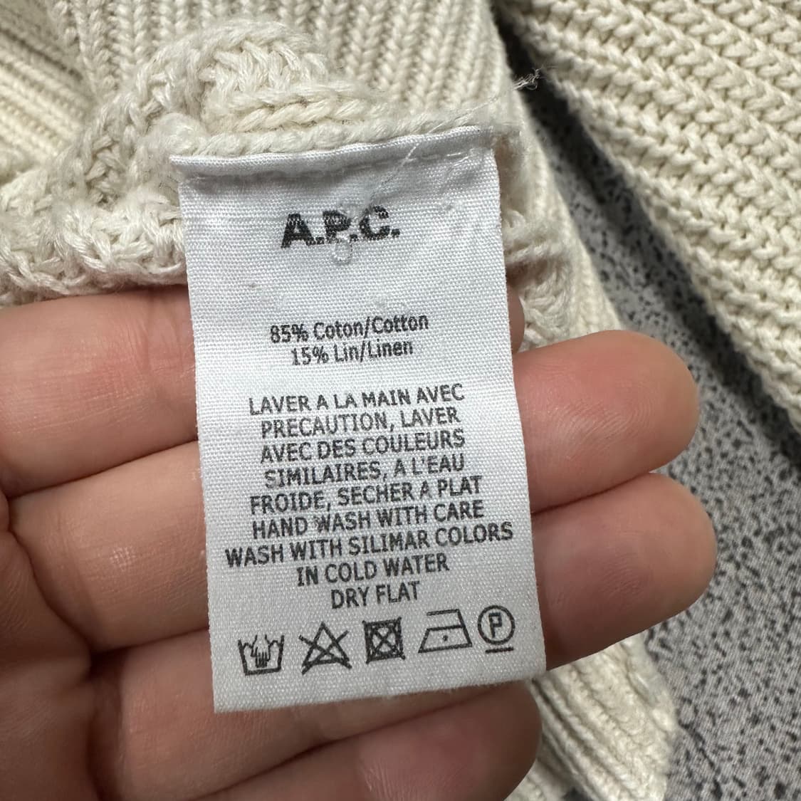 ✨ (바배) 아페쎄 아이보리 니트 맨투맨  상품이미지4