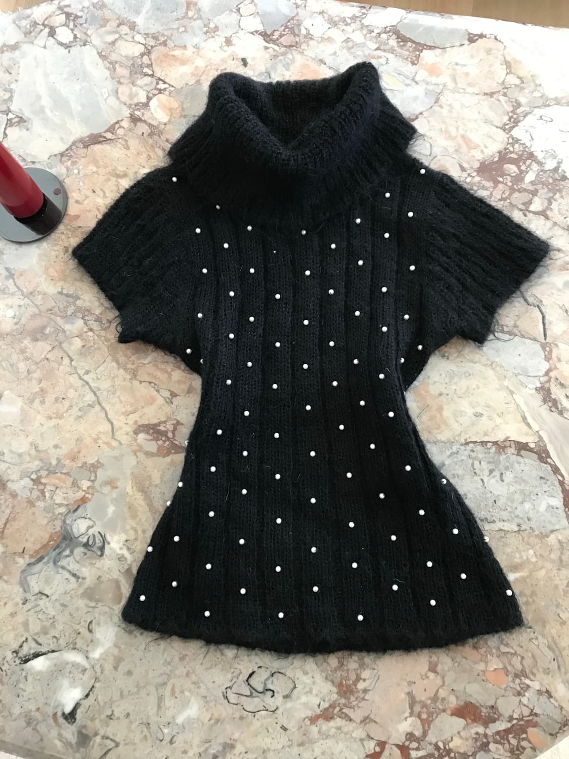 wool beaded half knit 상품이미지1