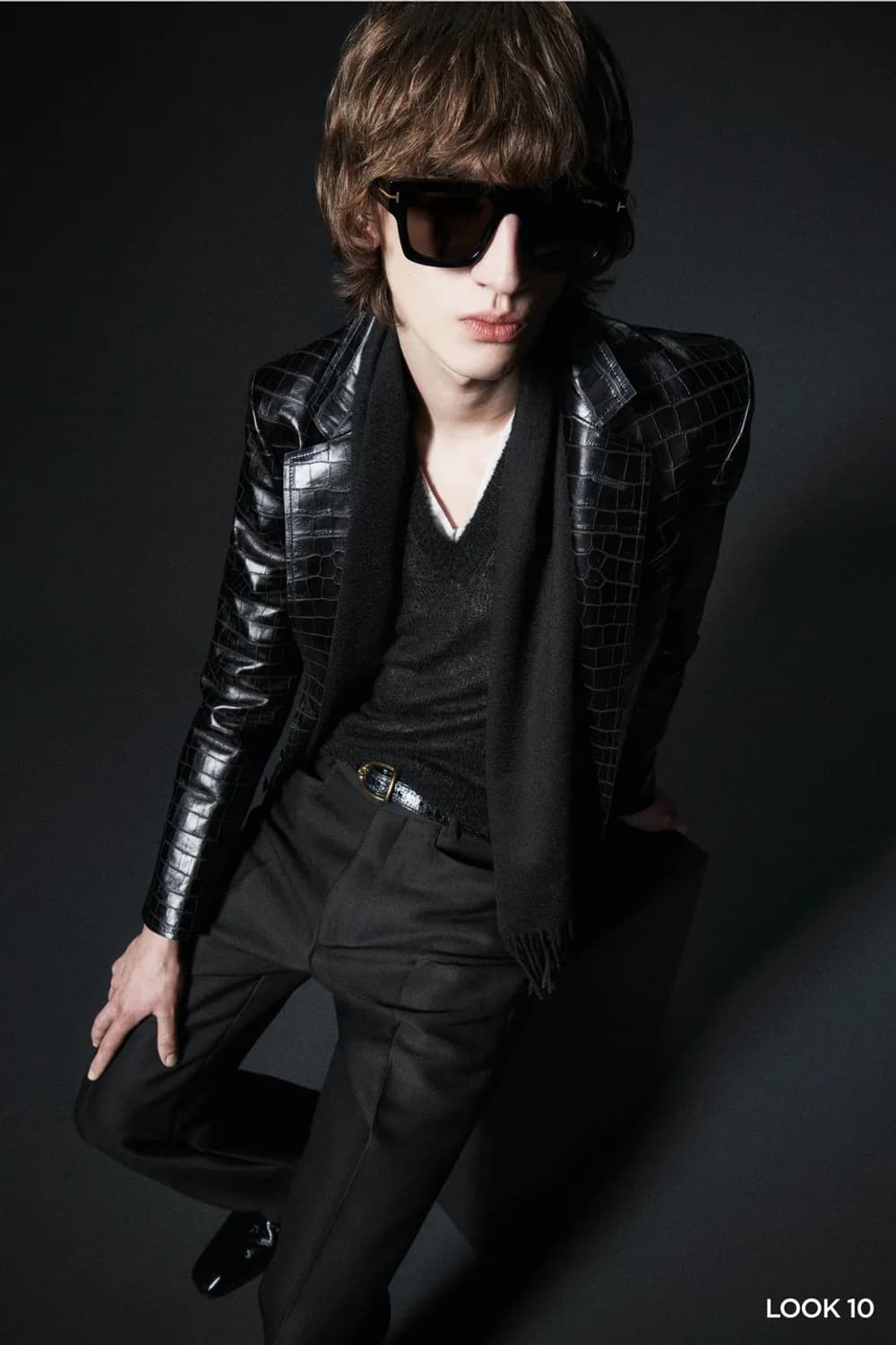 톰포드 크록이펙트 싱글 블레이저 자켓 상품이미지1