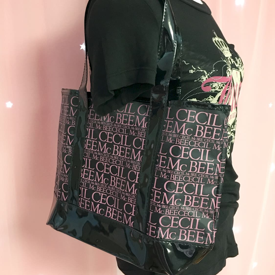 세실맥비 로고 애나멜 토트백 갸루 상품이미지7