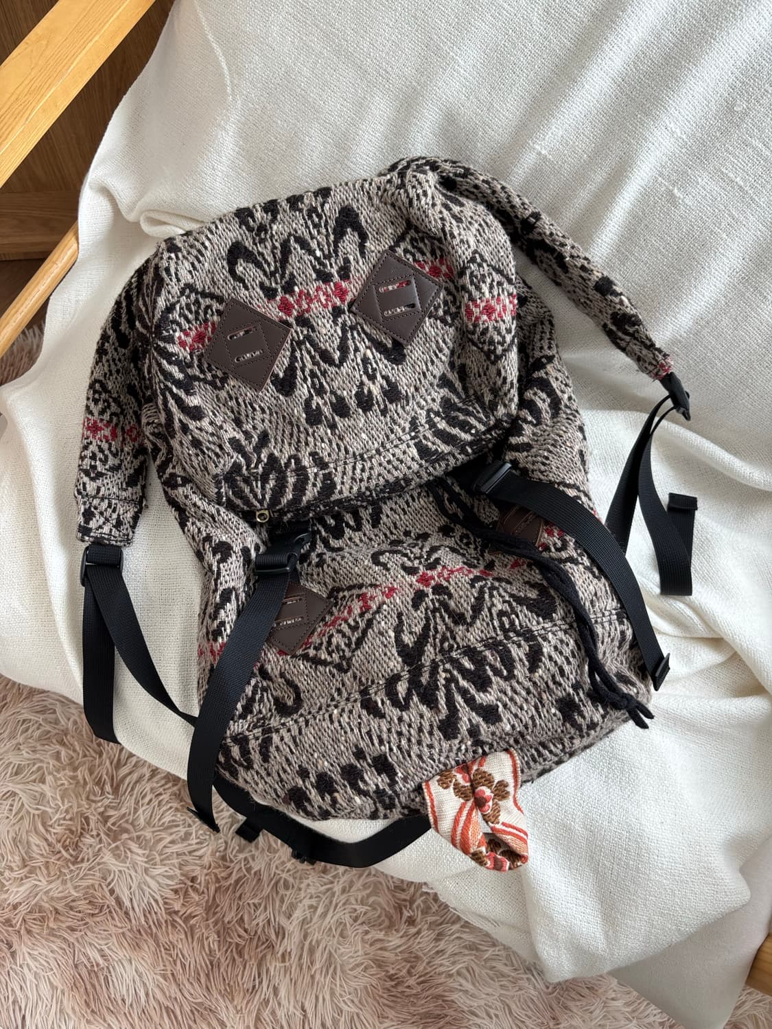 AHCAHCUM 무챠챠 자카드 백팩 상품이미지3
