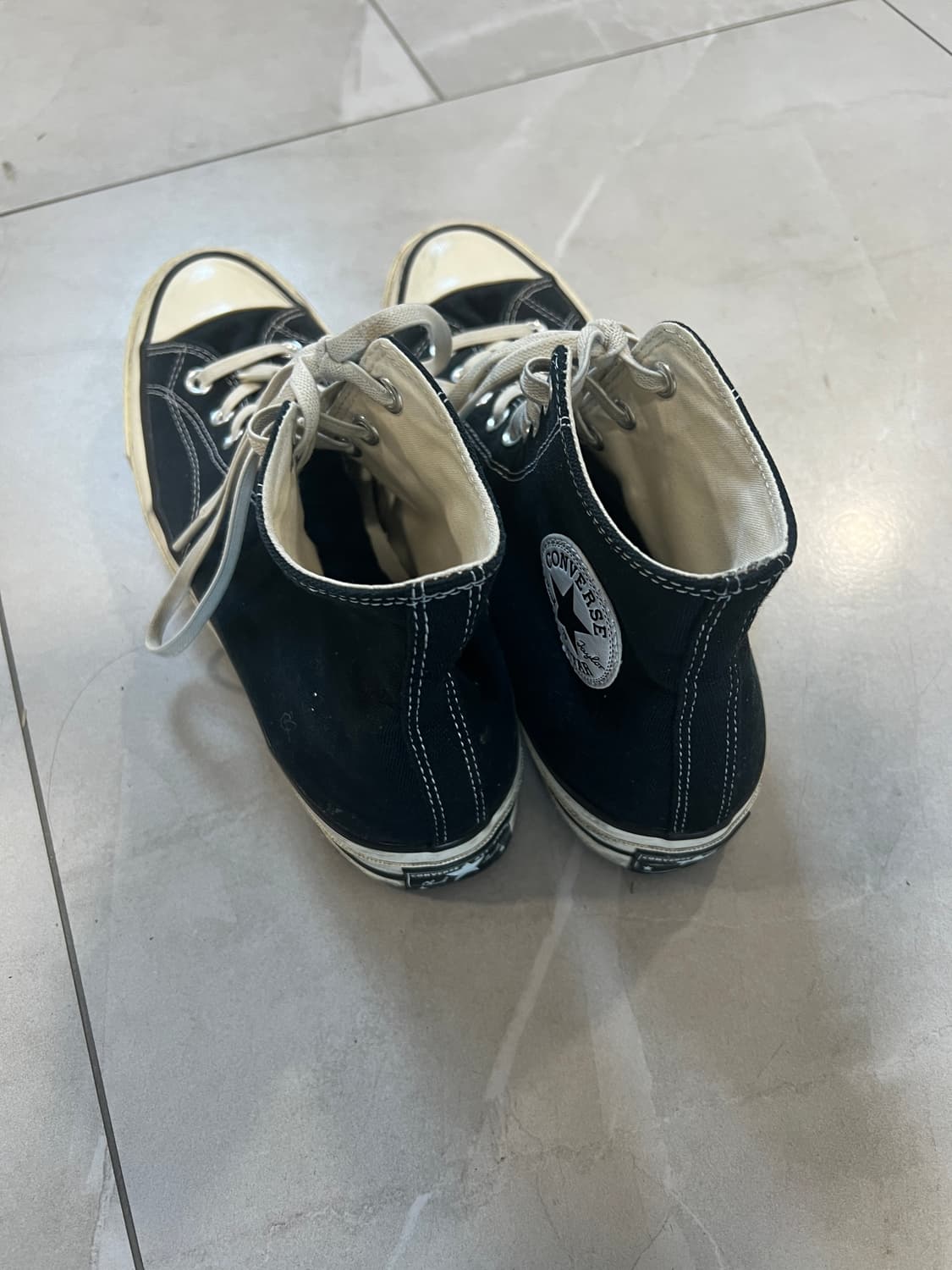 컨버스 하이 275 블랙(고무끈) 상품이미지2