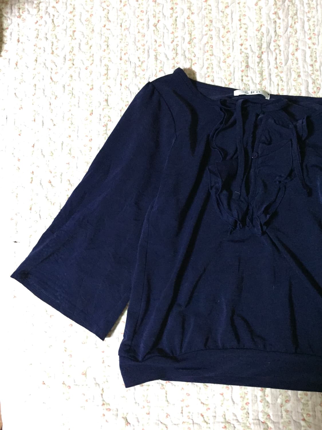 Vintage navy blouse 상품이미지2