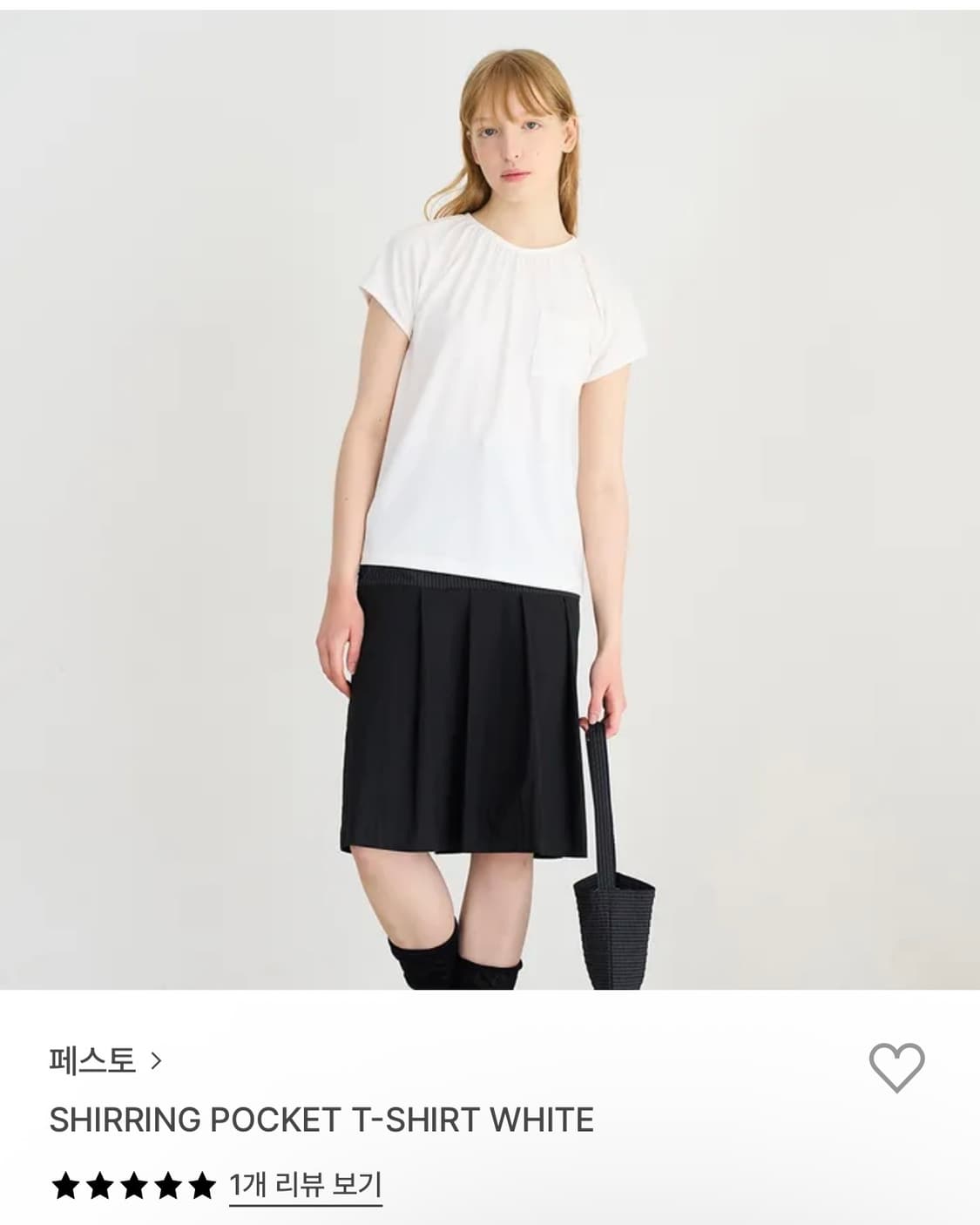 페스토 셔링 포켓 반팔 티 SHIRRING POCKET T-SHIRT 상품이미지2