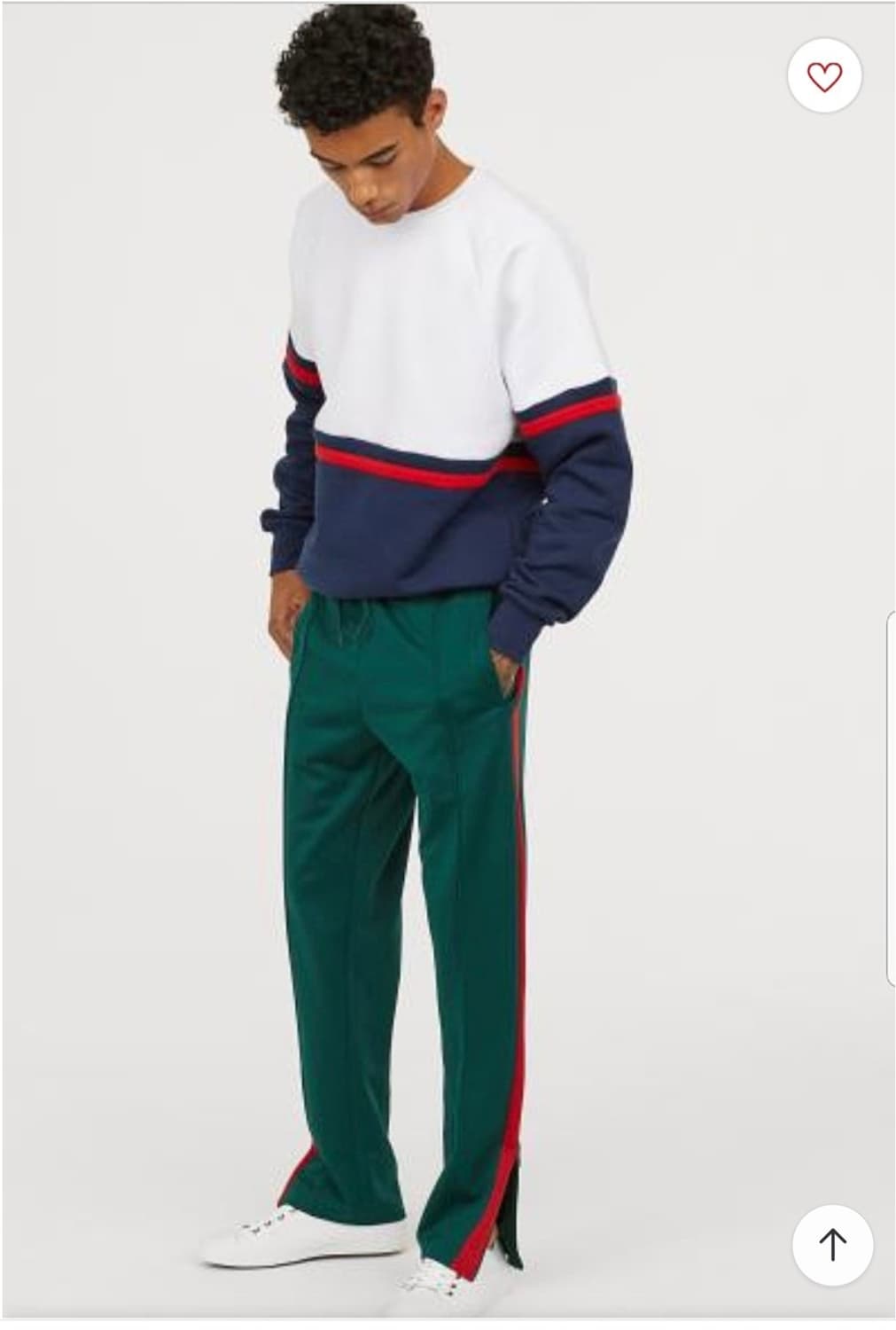 H&m 구찌 맛 트레이닝 절개 팬츠 상품이미지1