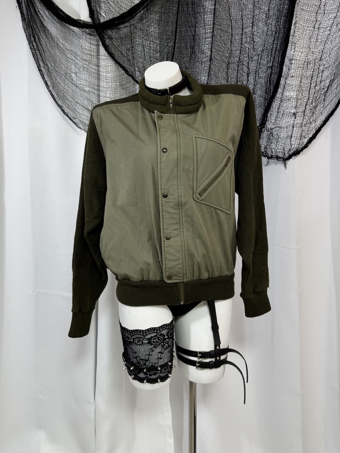 khaki knit jacket 상품이미지1