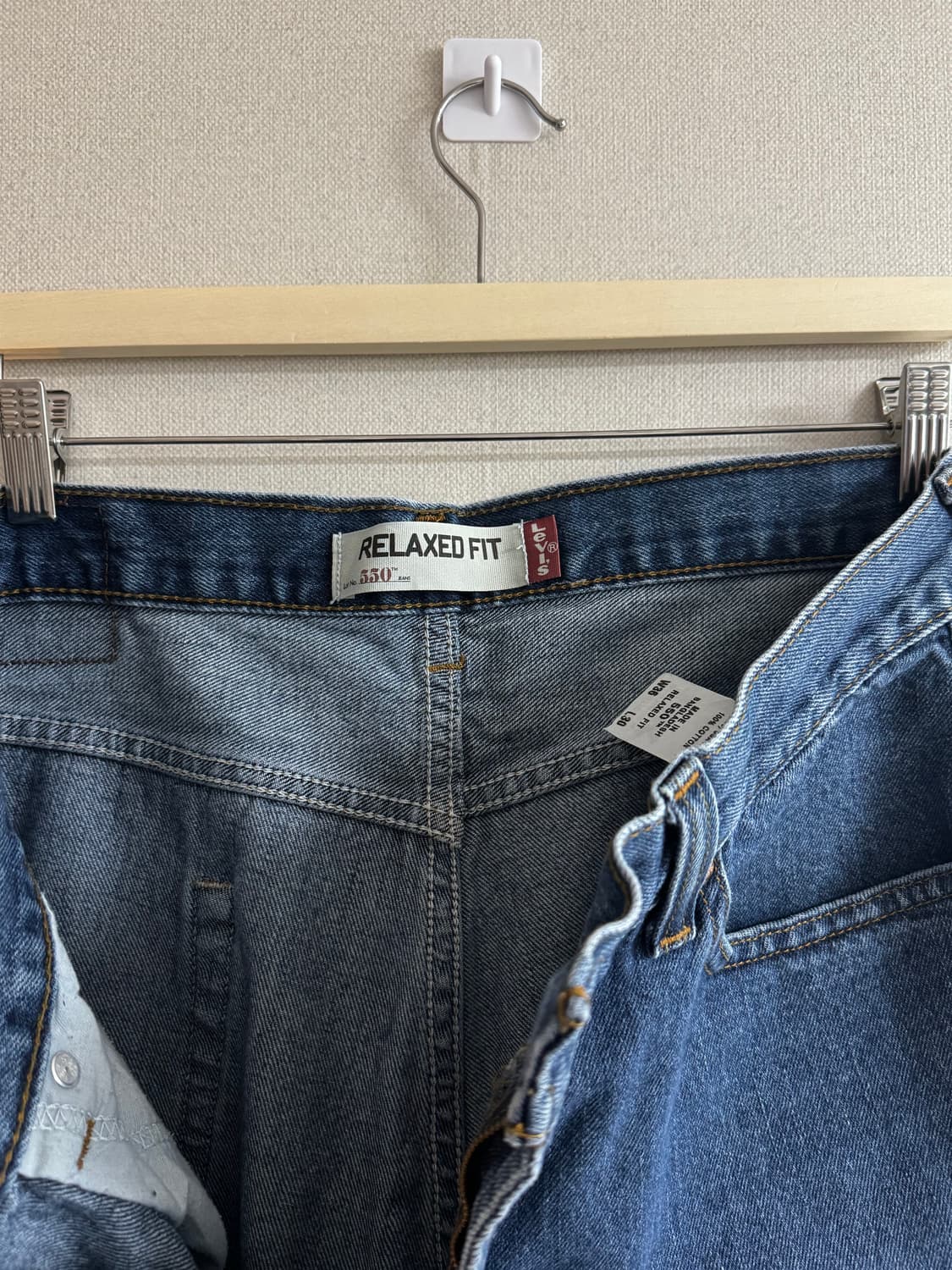 00s LEVIS 리바이스 중청 워싱 데님 청바지 34 상품이미지8