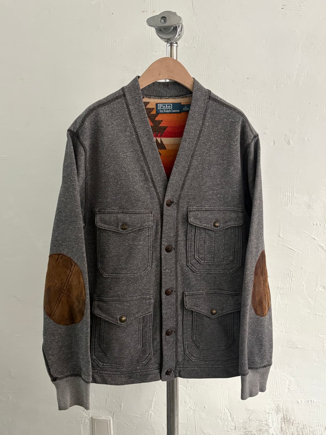 Polo 폴로 랄프로렌 엘보우패치 나바호패턴 버튼 가디건 상품이미지1