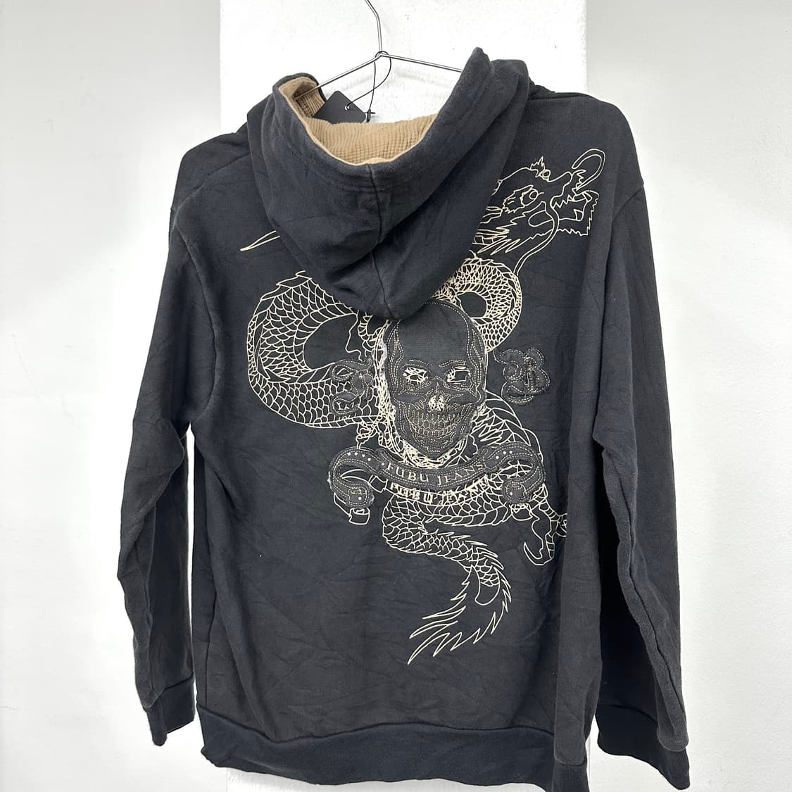 Skull embroidery hood zip-up 상품이미지6