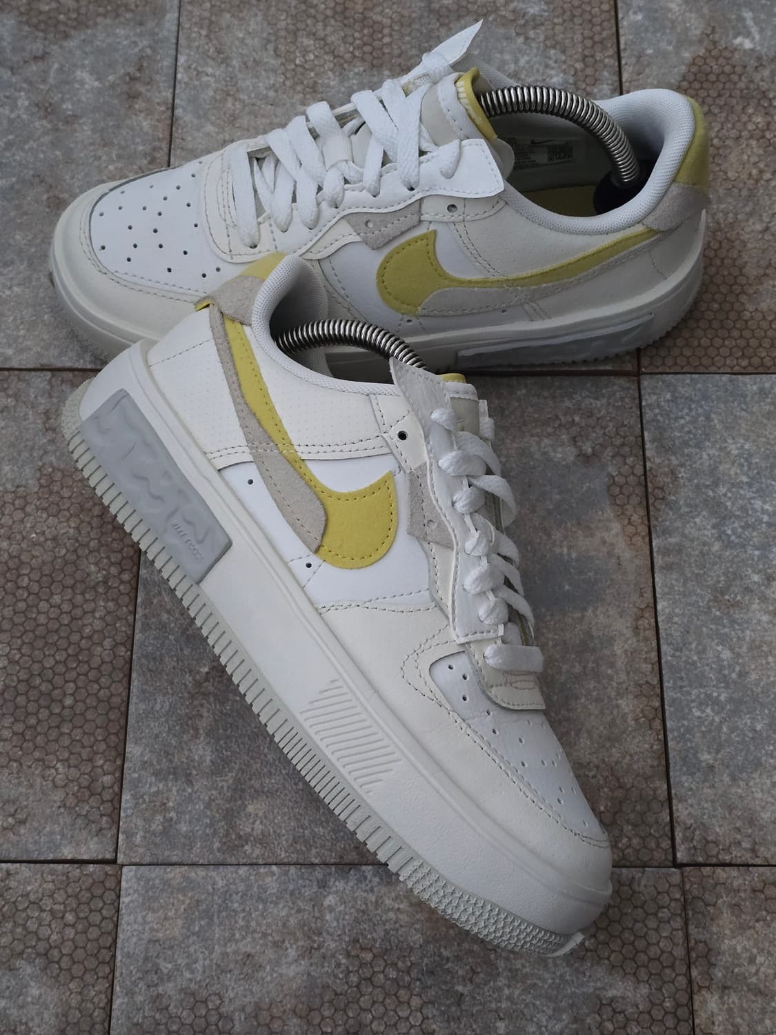 (235)나이키 에어 포스 1 폰탄카 화이트 옐로우 상품이미지6