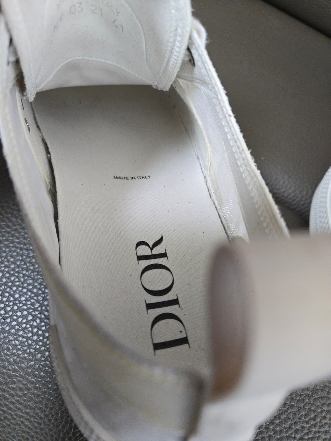 디올 b23 오블리크 스니커즈 로우 화이트 41 (260) 상품이미지6