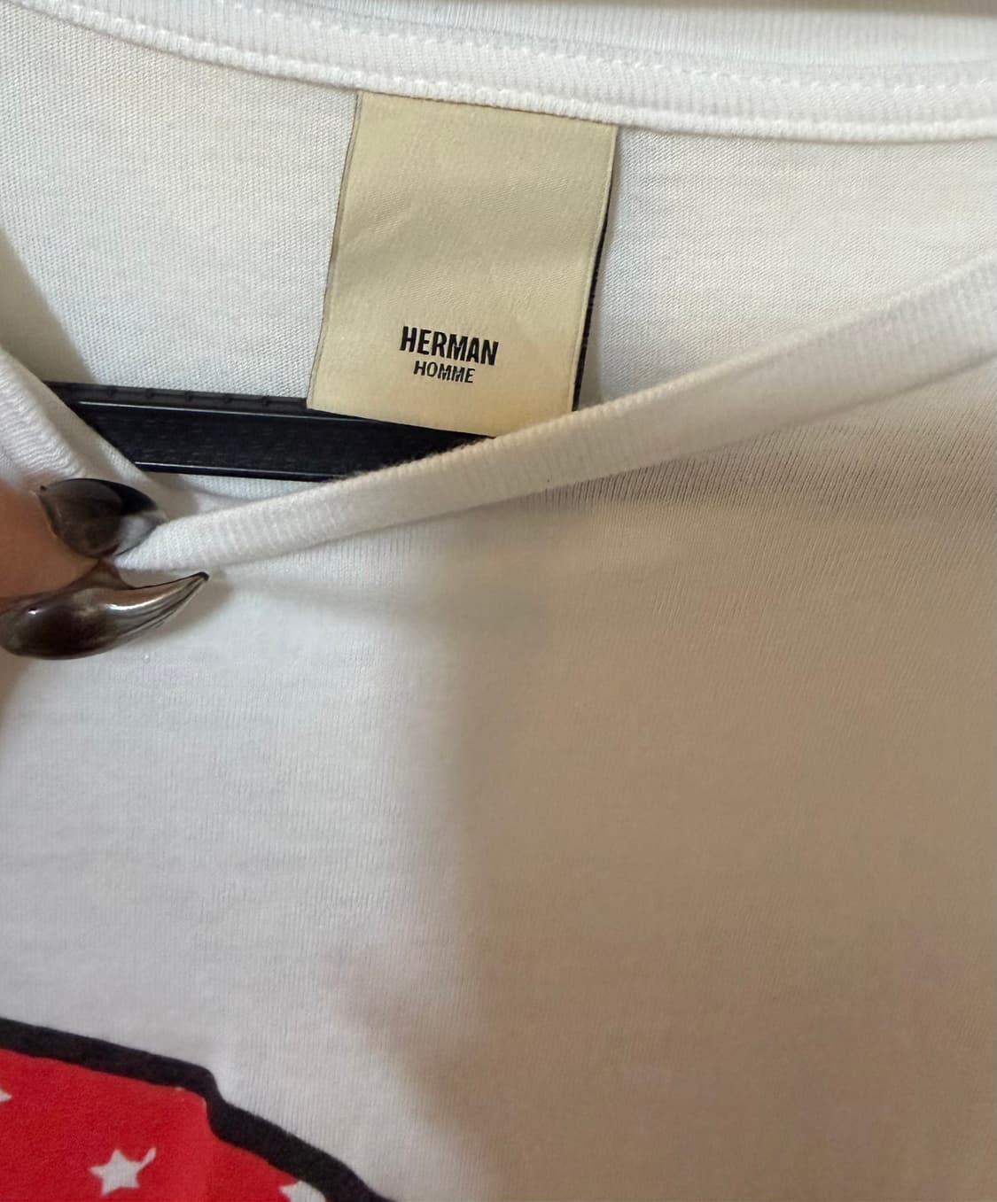 HERMAN HOMME 레이온 혼방 그래픽 반팔 티셔츠 상품이미지4