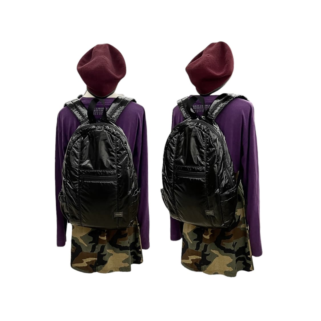 포터 실레 글로시 백팩 블랙 (S) 상품이미지10