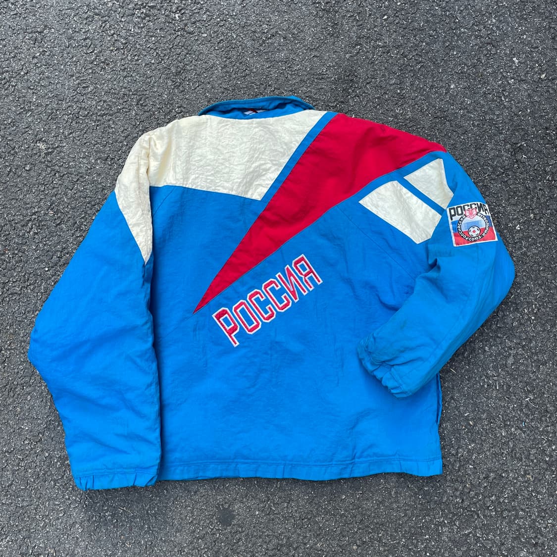 90s 리복 1993 러시아 poccnr 패치 봄버 올드스쿨 점퍼 XL 상품이미지3