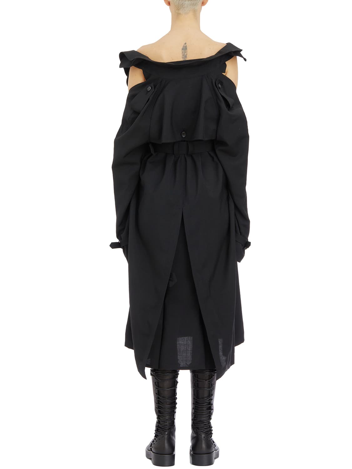 24ss 준야와타나베 꼼데가르송 아방가르드 울 트렌치 코트xs 상품이미지4