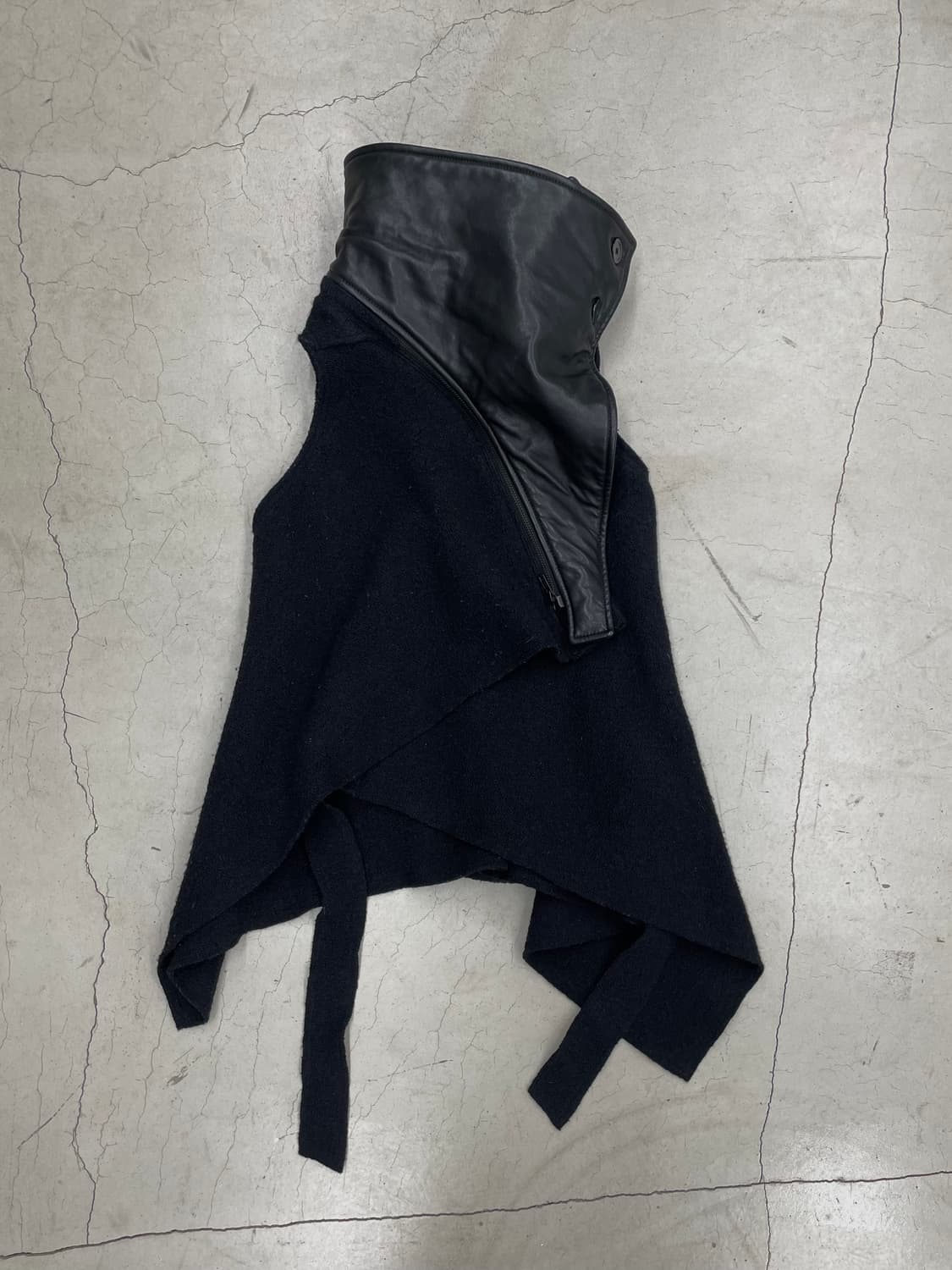 Ann demeulemeester2012 Wool Leather Vest 상품이미지1