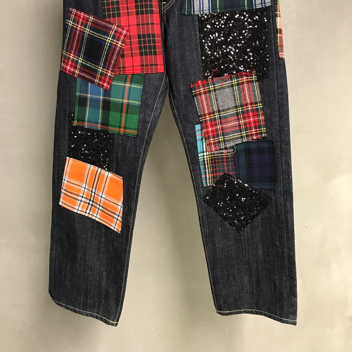 준야와타나베 패치워크 데님 팬츠 XS(W) 상품이미지3