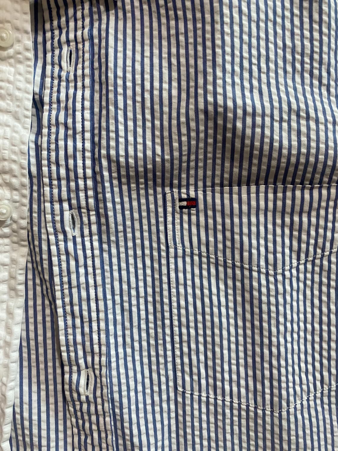 타미힐피거 시어서커 반팔 셔츠 XXL (105) 상품이미지3