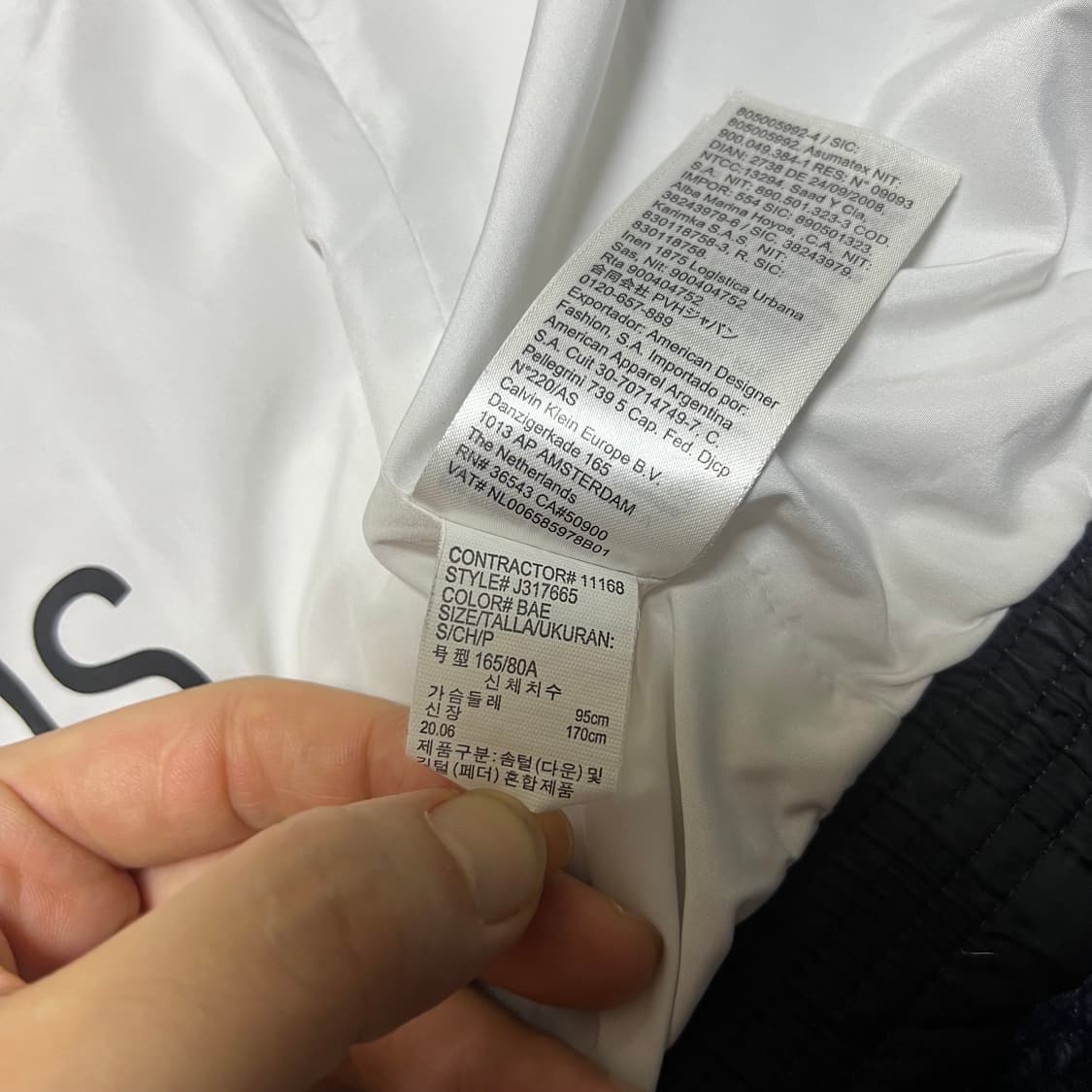 켈빈클라인 블랙 푸퍼 숏패딩 여성(F) 남성(S) 상품이미지6