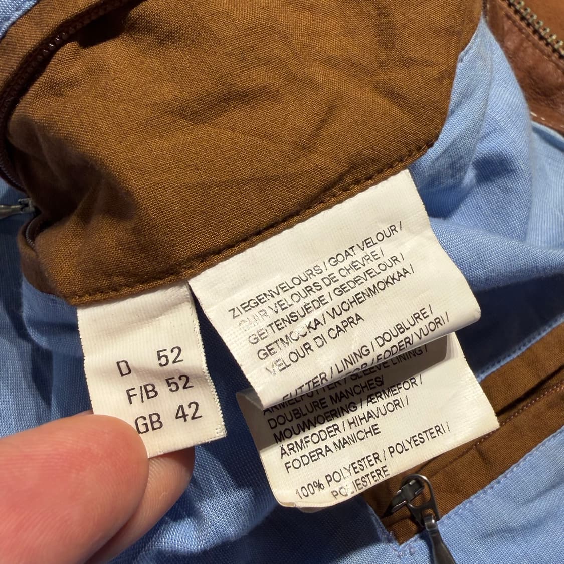 독일 피터 한 고트레더 스웨이드 봄버 자켓 XL 상품이미지4