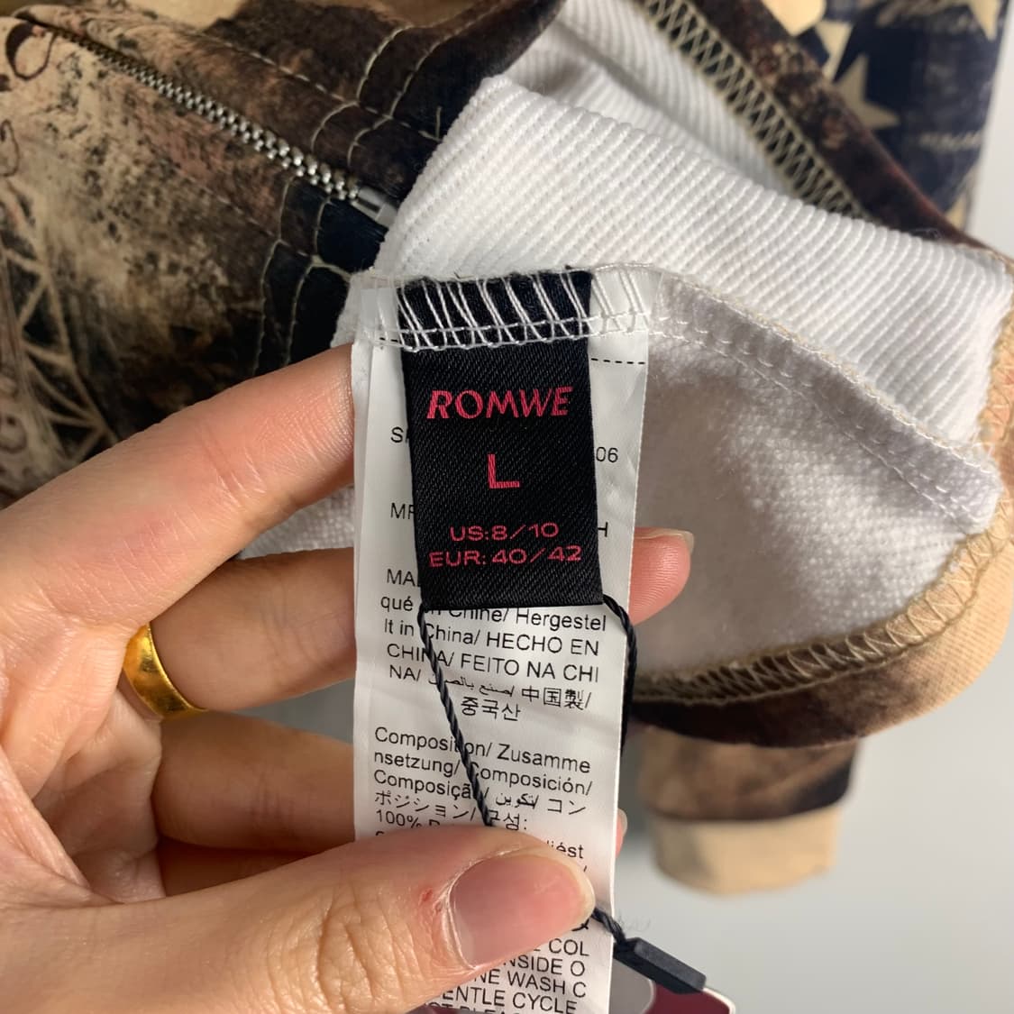 Vintage 빈티지 y2k 와투케 패턴 후드집업 상품이미지5