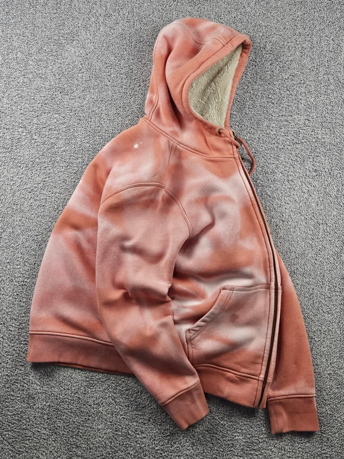 칼하트 다잉워시드 커스텀 쉐르파 라인드 후드집업 ( XL )/ 10825 상품이미지4