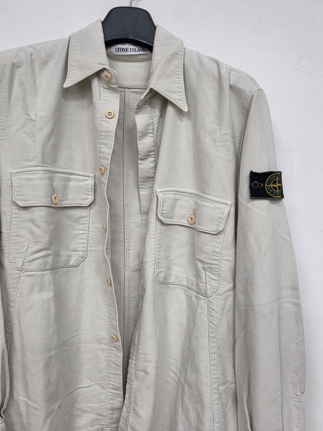 98AW 스톤 아일랜드 그린 엣지 코튼 오버셔츠 상품이미지3