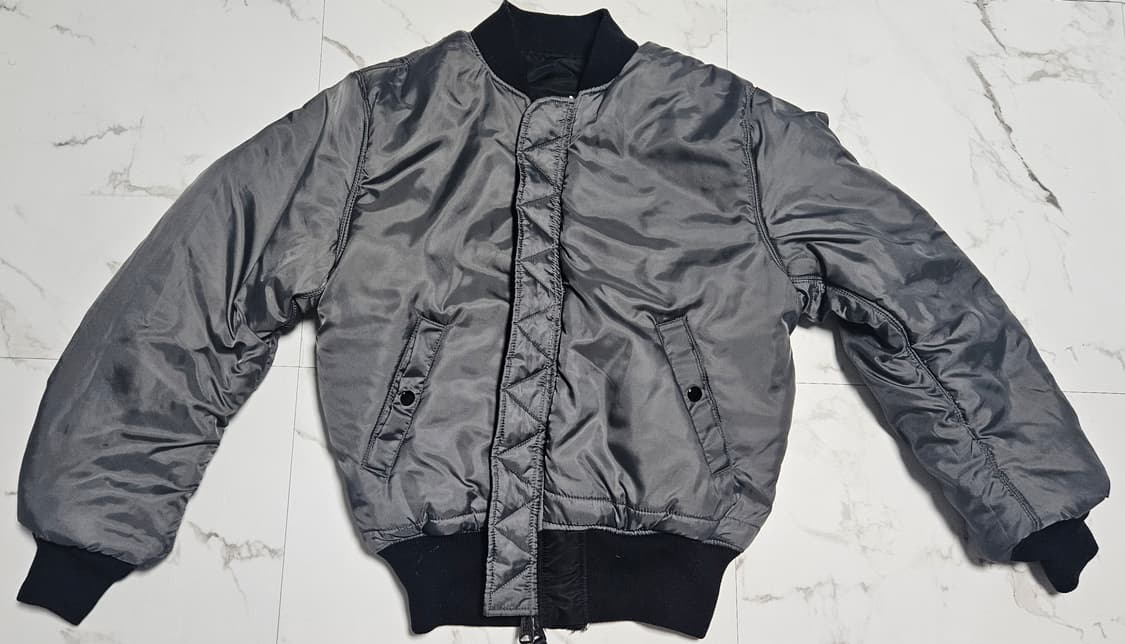 (사이즈 S) 알파인더스트리 MA-1 플라이트 자켓 블랙(건메탈라이닝) 상품이미지3