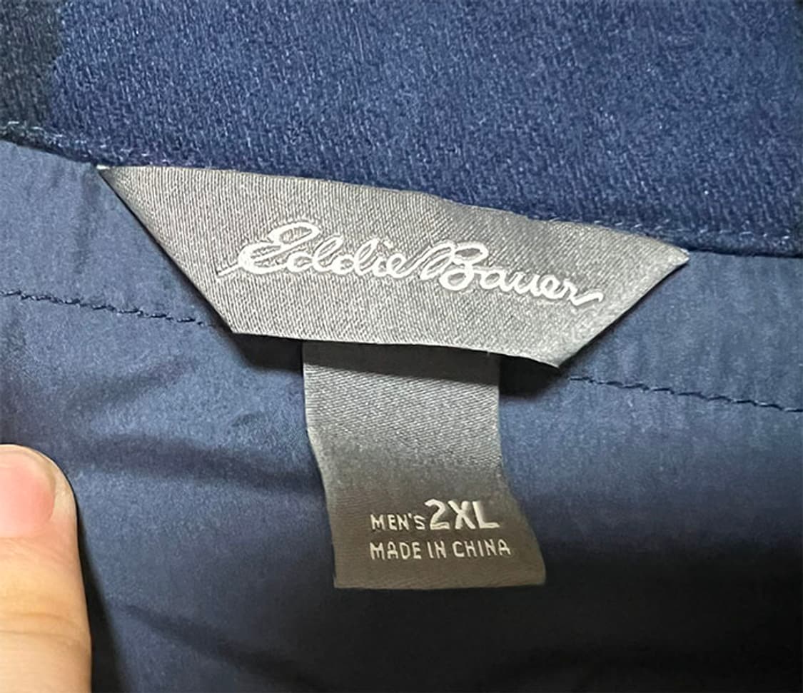 에디바우어 남자 체크 셔츠자켓 패딩 추동복 XL 105  상품이미지3