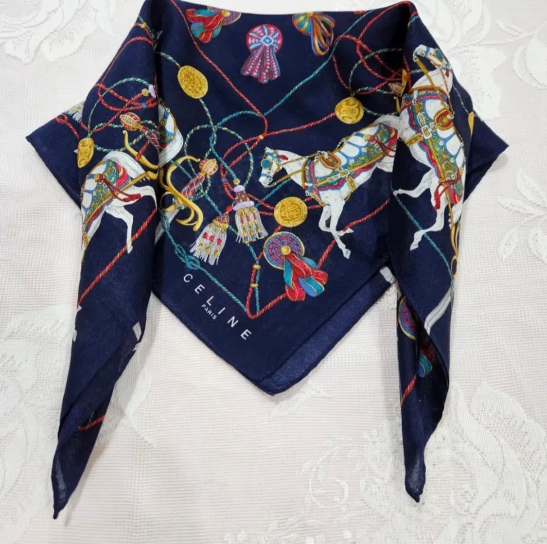 CELINE 빈티지 코튼 손수건 상품이미지1