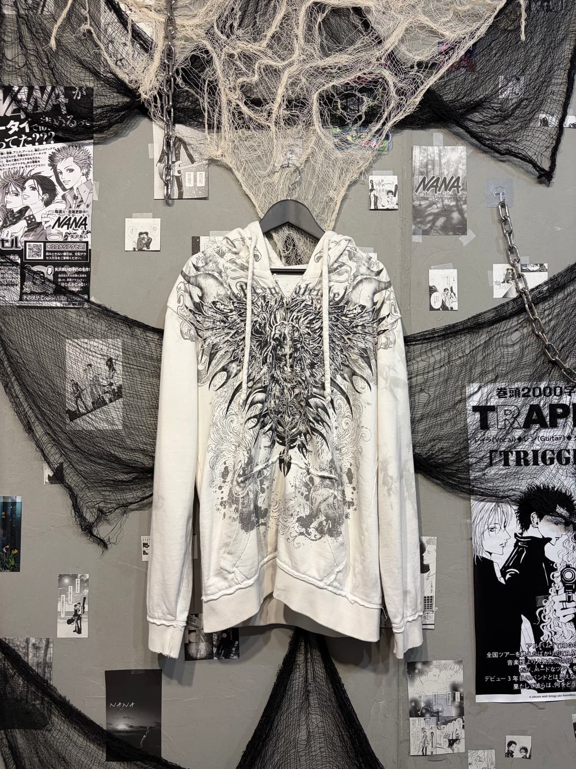 00‘s Grunge Embroidery detail hoodie zip 상품이미지4