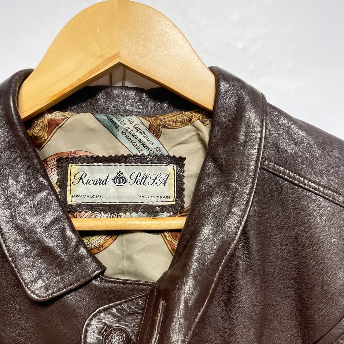 리차드 펠 빈티지 가죽 봄버 자켓 다크브라운 상품이미지2