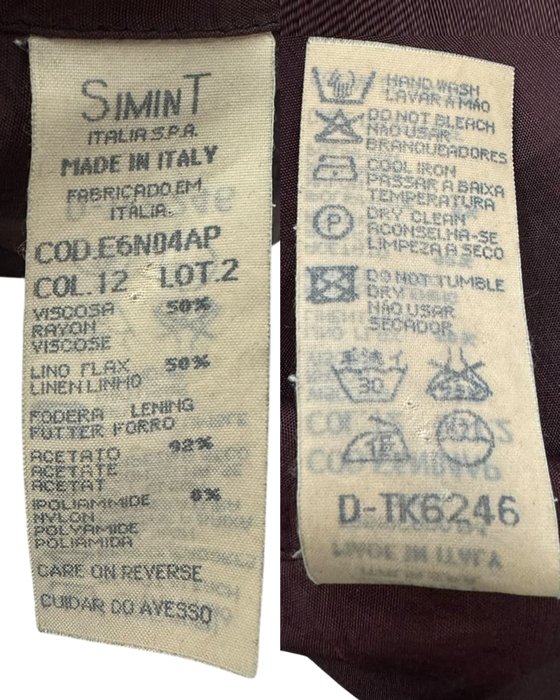 아르마니 진 90s 린넨 자켓 블랙 상품이미지10