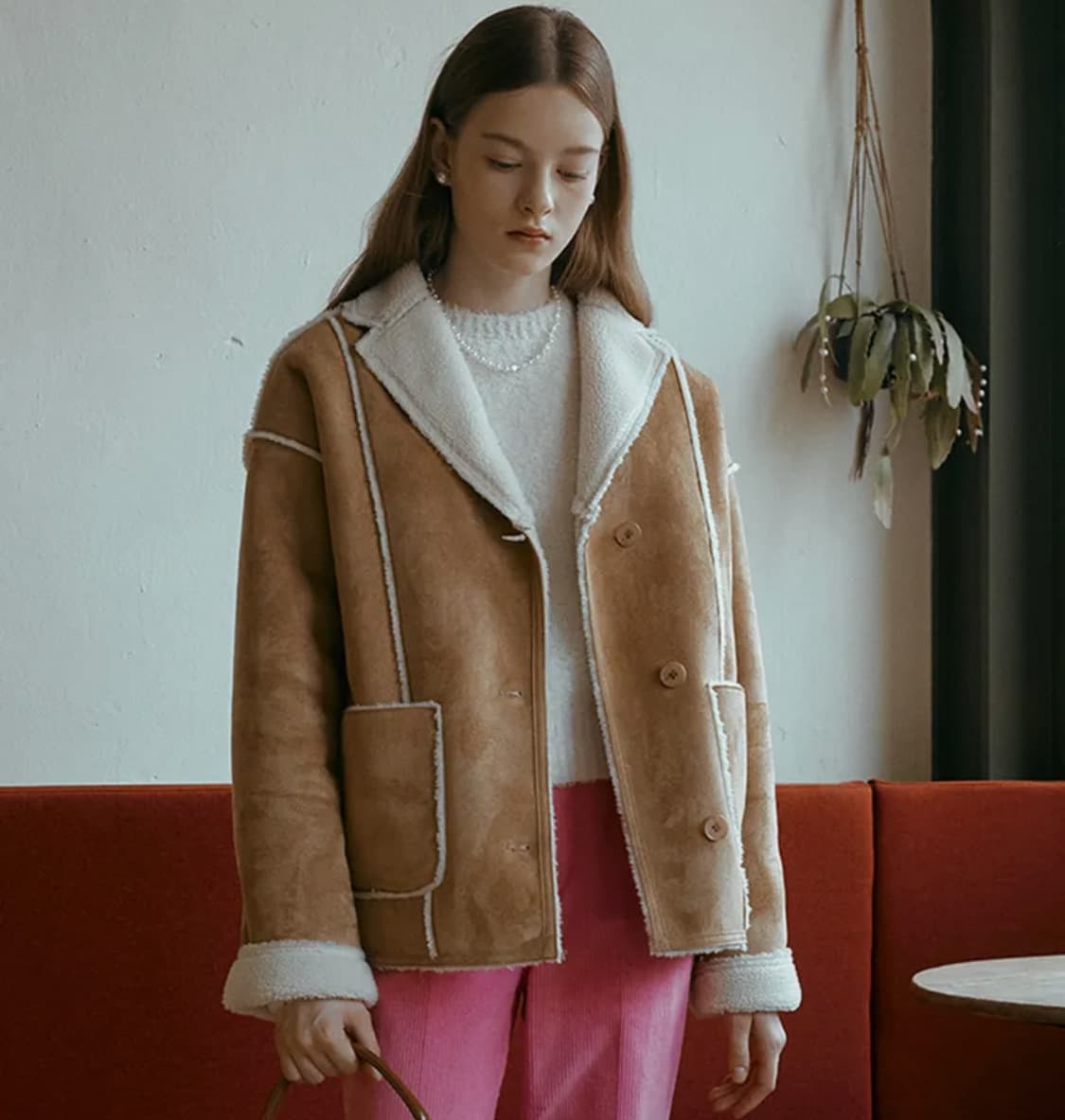 로라로라 무스탕 REVERSIBLE MUSTANG JACKET BROWN 상품이미지1