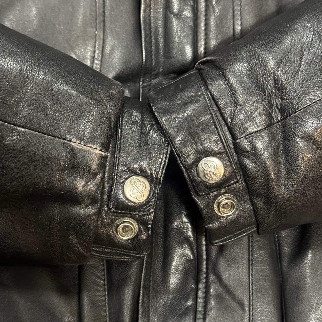 빈티지 80 90s Eddie Bauer 에디바우어 레더 구스다운 자켓 상품이미지6