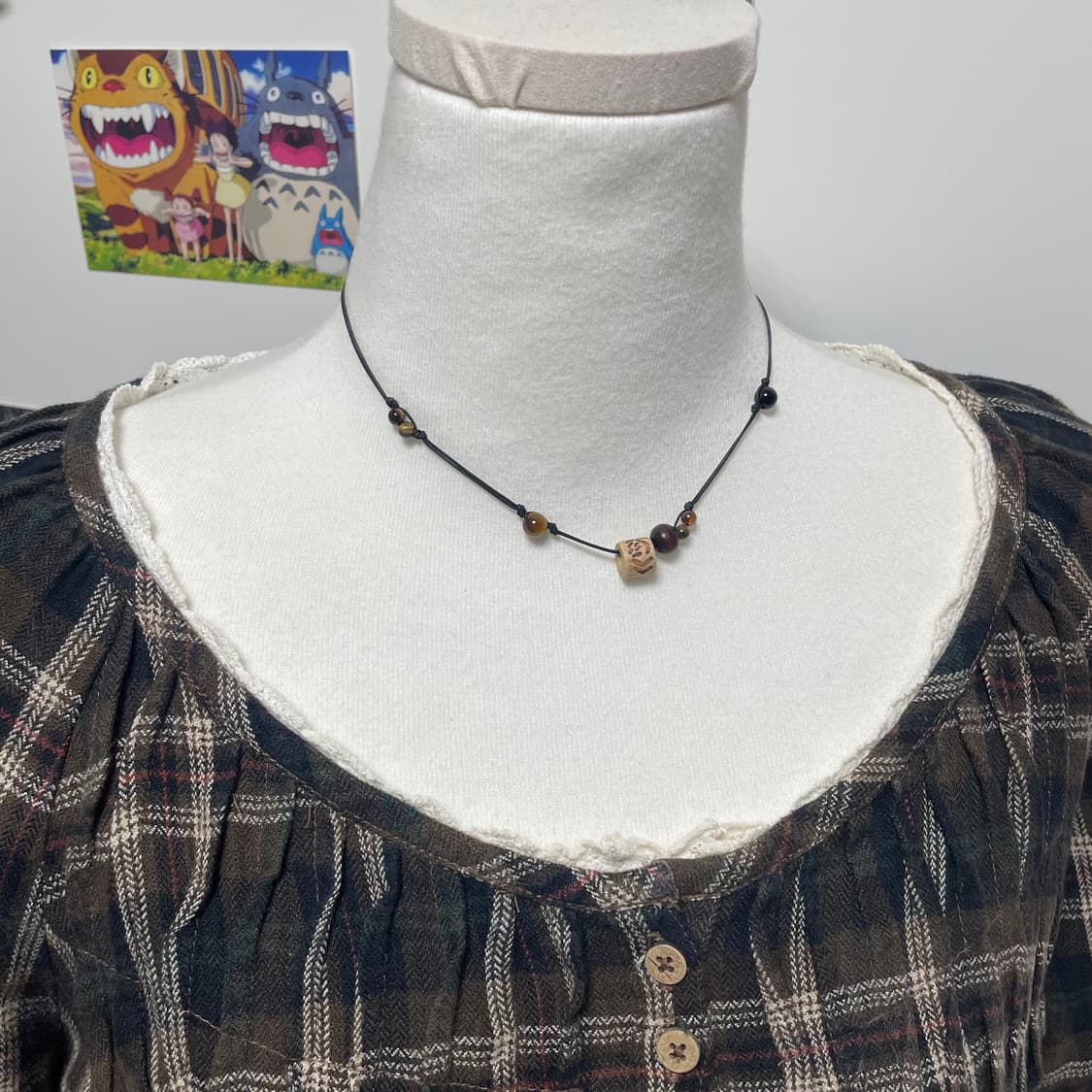 모리걸 브라운 체크 블라우스 #바선생 #체크 상품이미지3