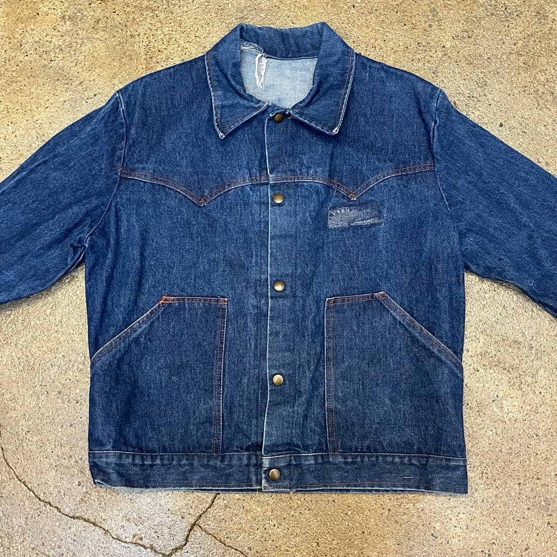 레어 90s USA 웨스턴 스타일 진청자켓 데님자켓 상품이미지3