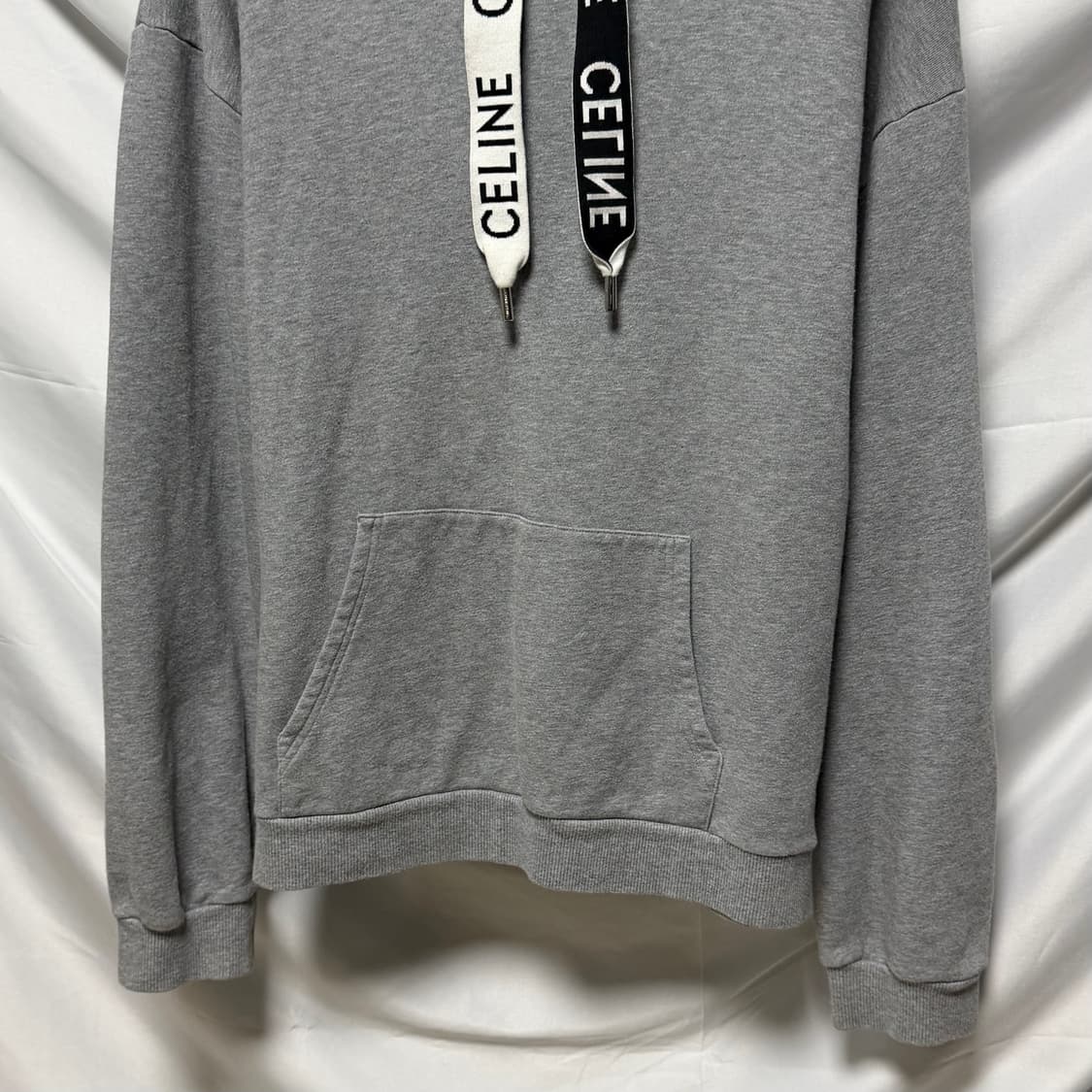 [S+급/XL] 셀린느 루즈 코튼 후드티 그레이 상품이미지3