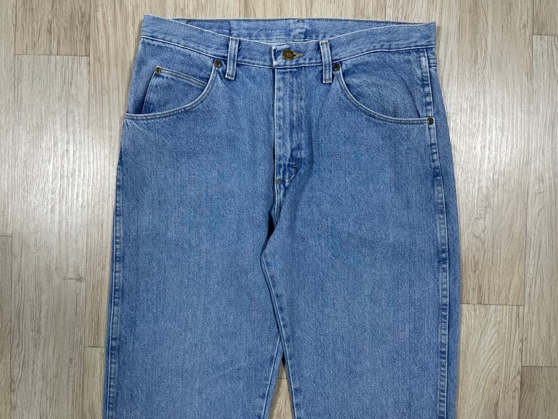 34) 00's 랭글러 미국판 레귤러핏 연청워싱 데님팬츠 상품이미지5