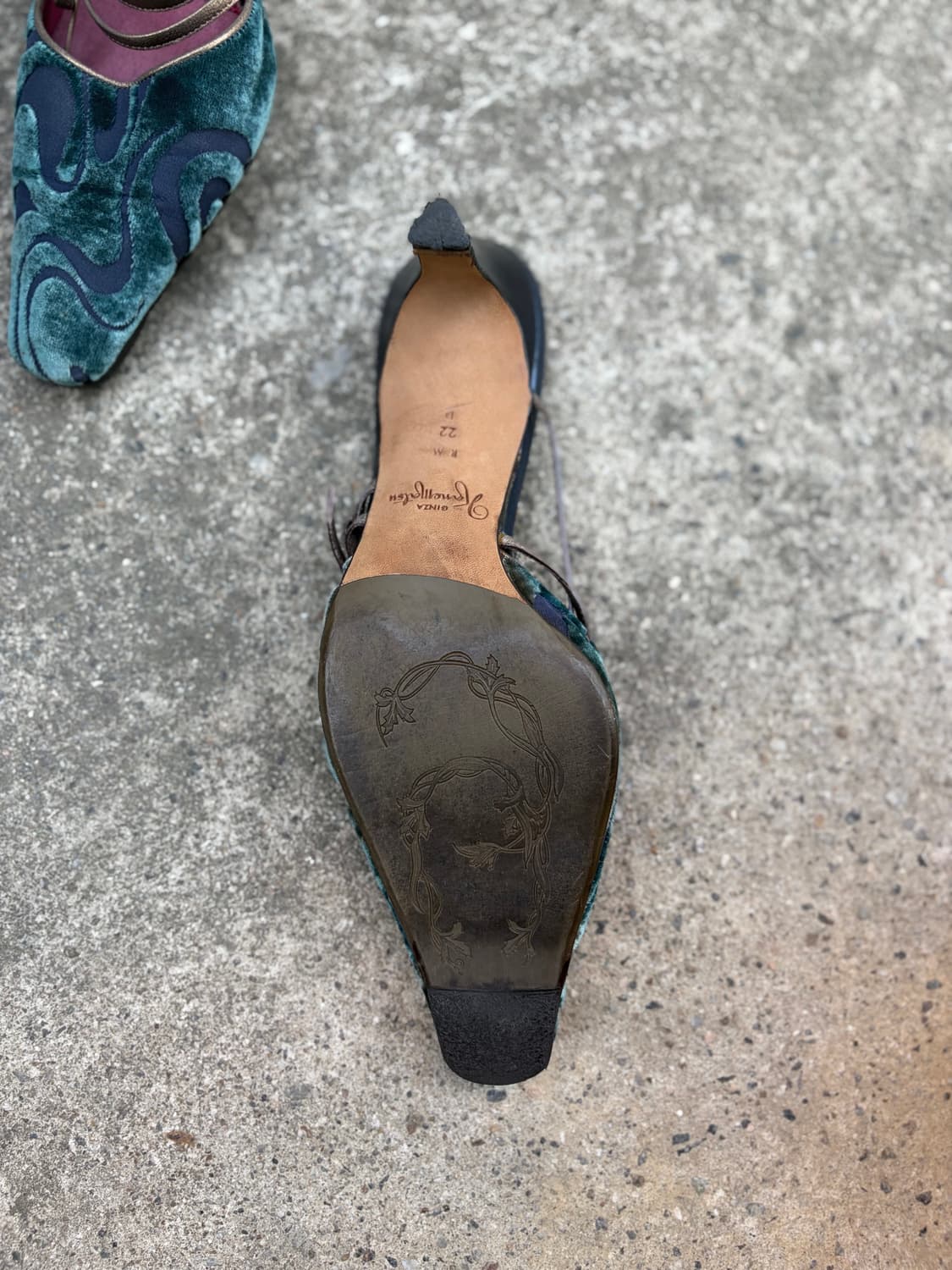 velvet pattern mule heel  상품이미지2