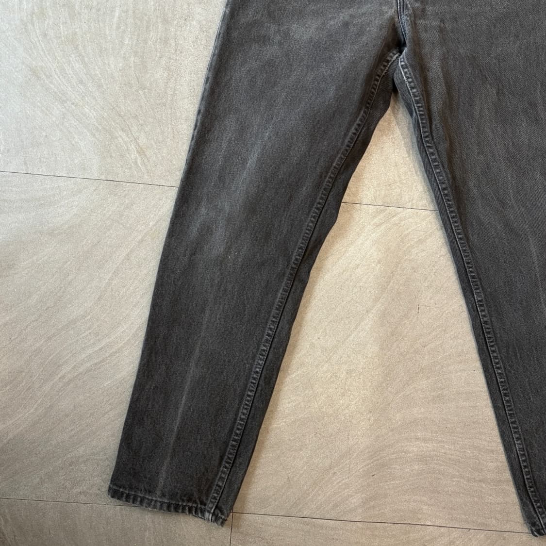 95년 미국 생산 리바이스 550 데님 오렌지탭 블랙 팬츠 상품이미지2