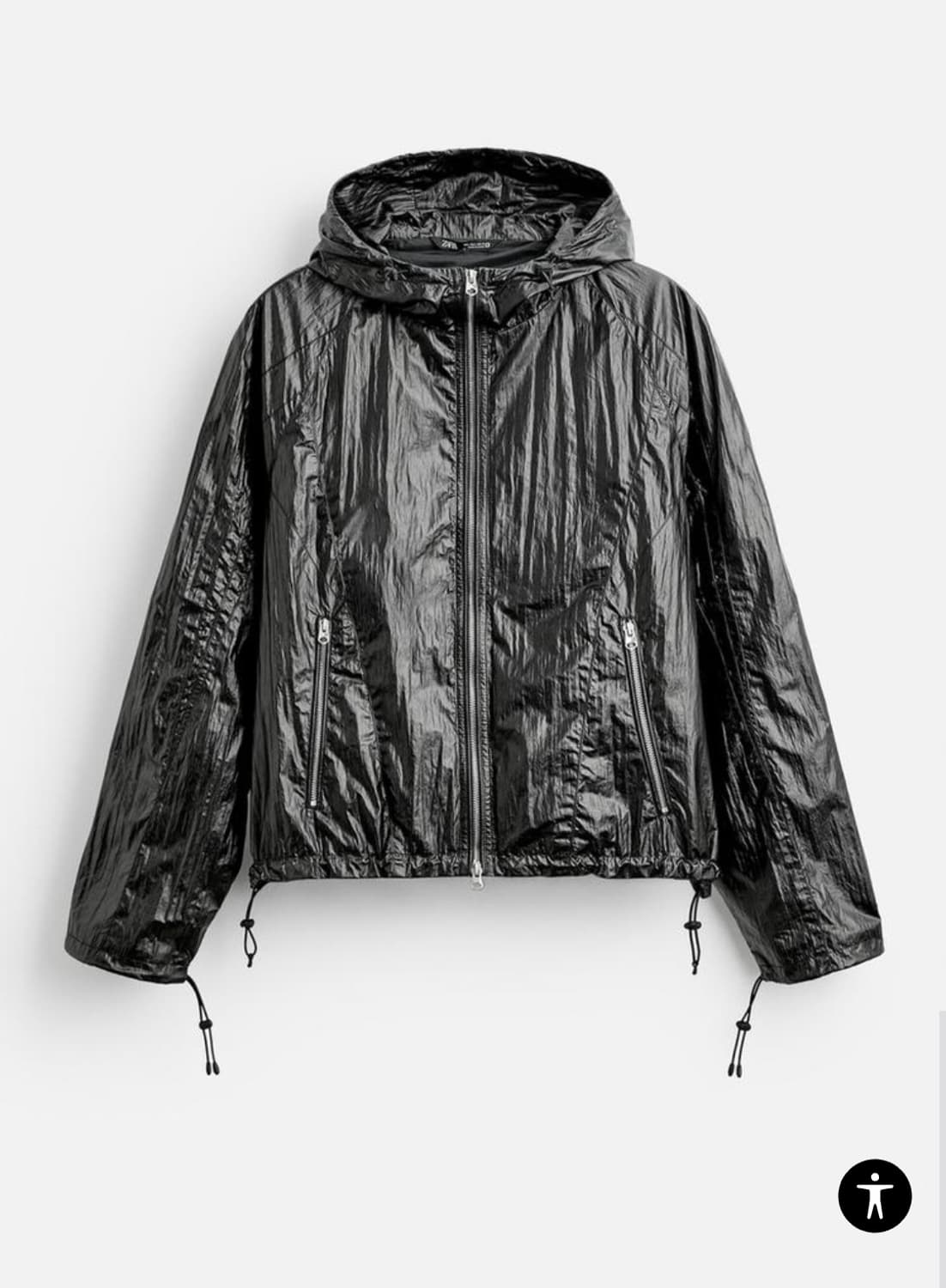 자라 크링클 바람막이 M 상품이미지1